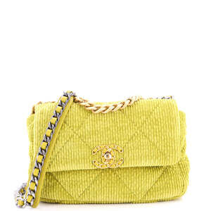 Chanel Medium 19 Flap Bag Quilted Corduroy
